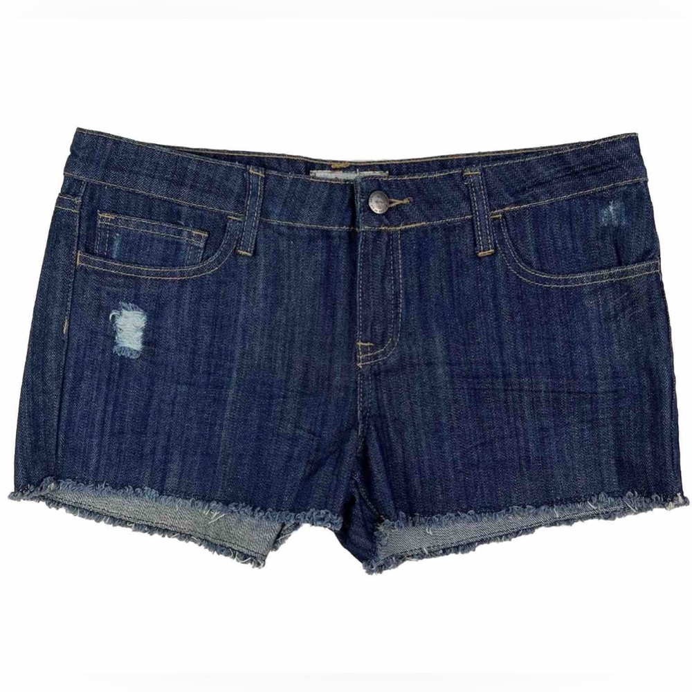 Premium Denim I LOVE H81 LOS ANGELES Cut Off Mini Jean Shorts Pockets Size 29